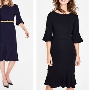 Boden Flippy Pencil Dress - Size 14 Long - black